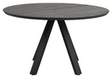 Carradale, dining table Ø130 - black/oak