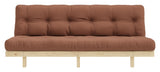 Lean sofa bed, pine/brown