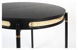 Don´t Stop The Webbing Dining Table Black/Rattan, Ø80