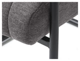 Trout, dining chair w/armrests - gray