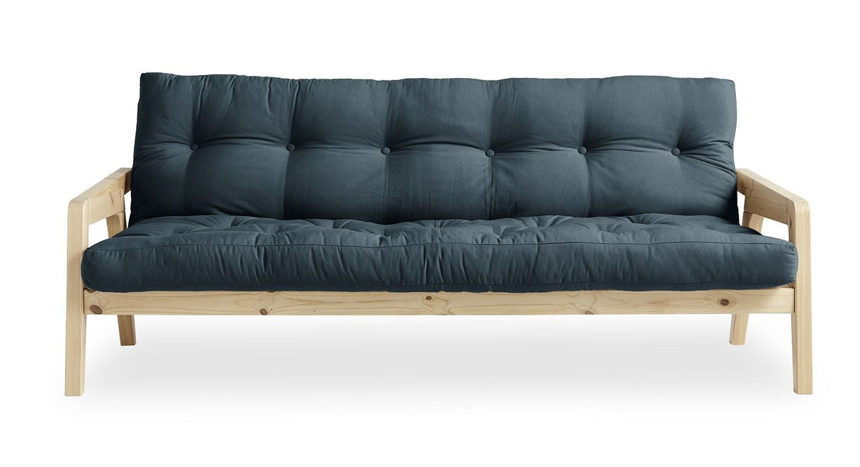 GRAB Sofa bed 130x200, Nature/Petrol blue