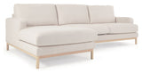 Mihaela 3-pers. Sofa with left-facing chaise longue, White fleece