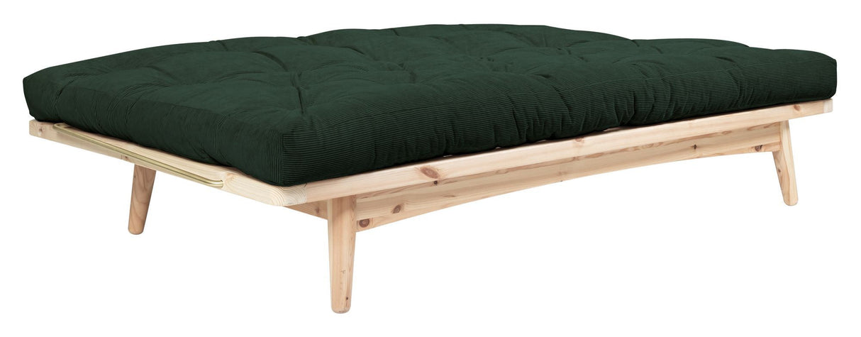 Folk Sofa bed, Pine/Seaweed Velvet