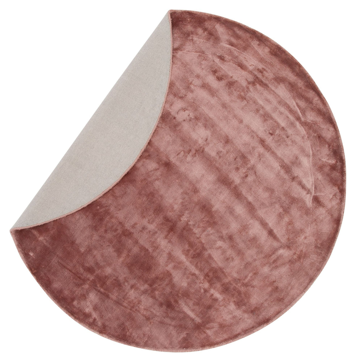 Indra Viscose Rug Ø200 - Dusty pink