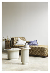 Nordal ERIE Side table - White Marble top, Ø40