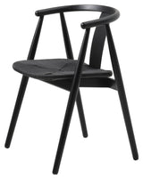 Relate, dining chair w/armrests - black