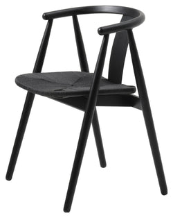 Relate, dining chair w/armrests - black