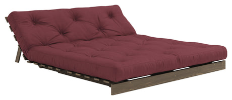 Roots 160 Sofa bed, Brown lacquered pine, Bordeaux