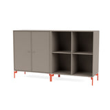 PAIR Classic sideboard with rosehip legs, Truffle