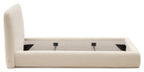 Martina Bed frame with removable cover, Off-White Shearling, For 90x200 mattress