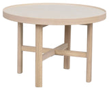 Marsden, coffee table Ø60 - beige ceramic/light oak