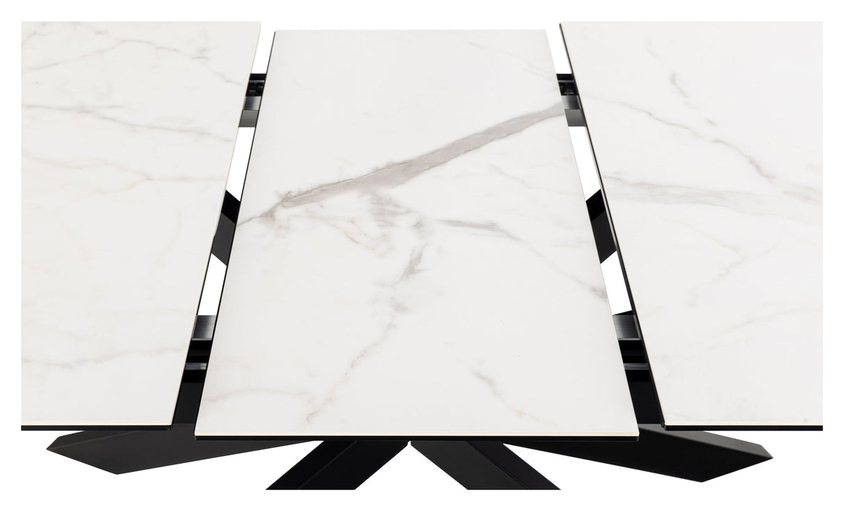 Irwine, dining table 168/210cm - white