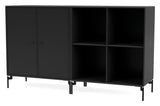 PAIR Classic sideboard with black legs, Black