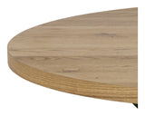 Azure Dining Table, Ø120, Wild veneer/Matte black