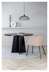 Bootcut Dining Table Ø110 - Black