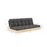 Base Sofa bed, Fudge Brown/nature