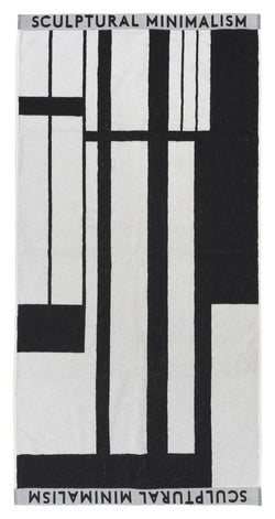 Minimal Towel 70x140, Black/Off White