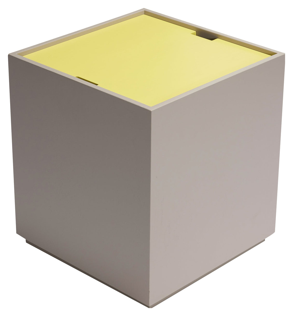 Vault Side Table, Gray/Yellow