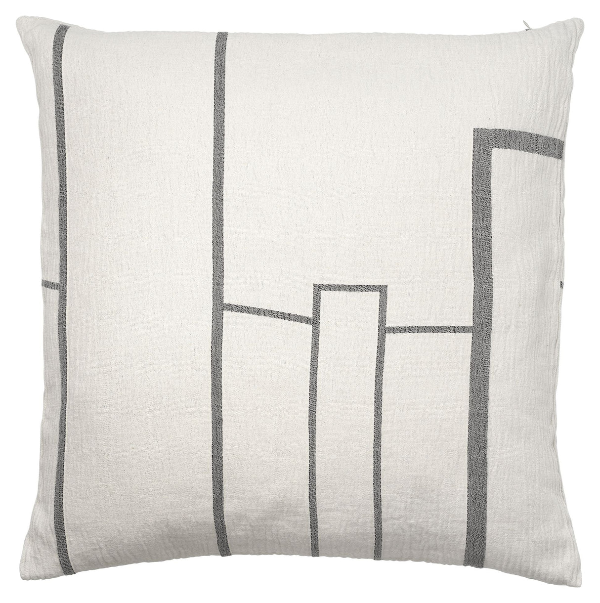 Architecture cushion 60x60, off-white/black melange