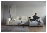 Kornum Sofa with chaise longue right, Offwhite Bouclé