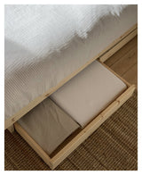 Kanso Bed frame with sideboxes 90 x 200, oak