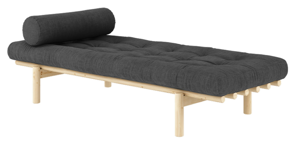 Next Daybed, Pine/Dark Gray Velvet