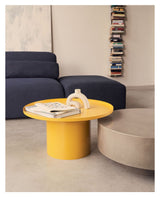 Coffee table, yellow, Ø72