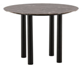 Sea Stone Dining Table, Glass, Black, Ø106