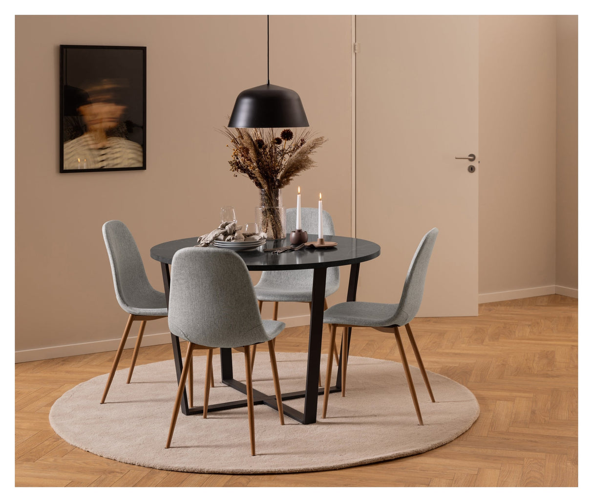 Celia, dining chair - light gray