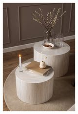 Dice, coffee table set Ø58 - beige