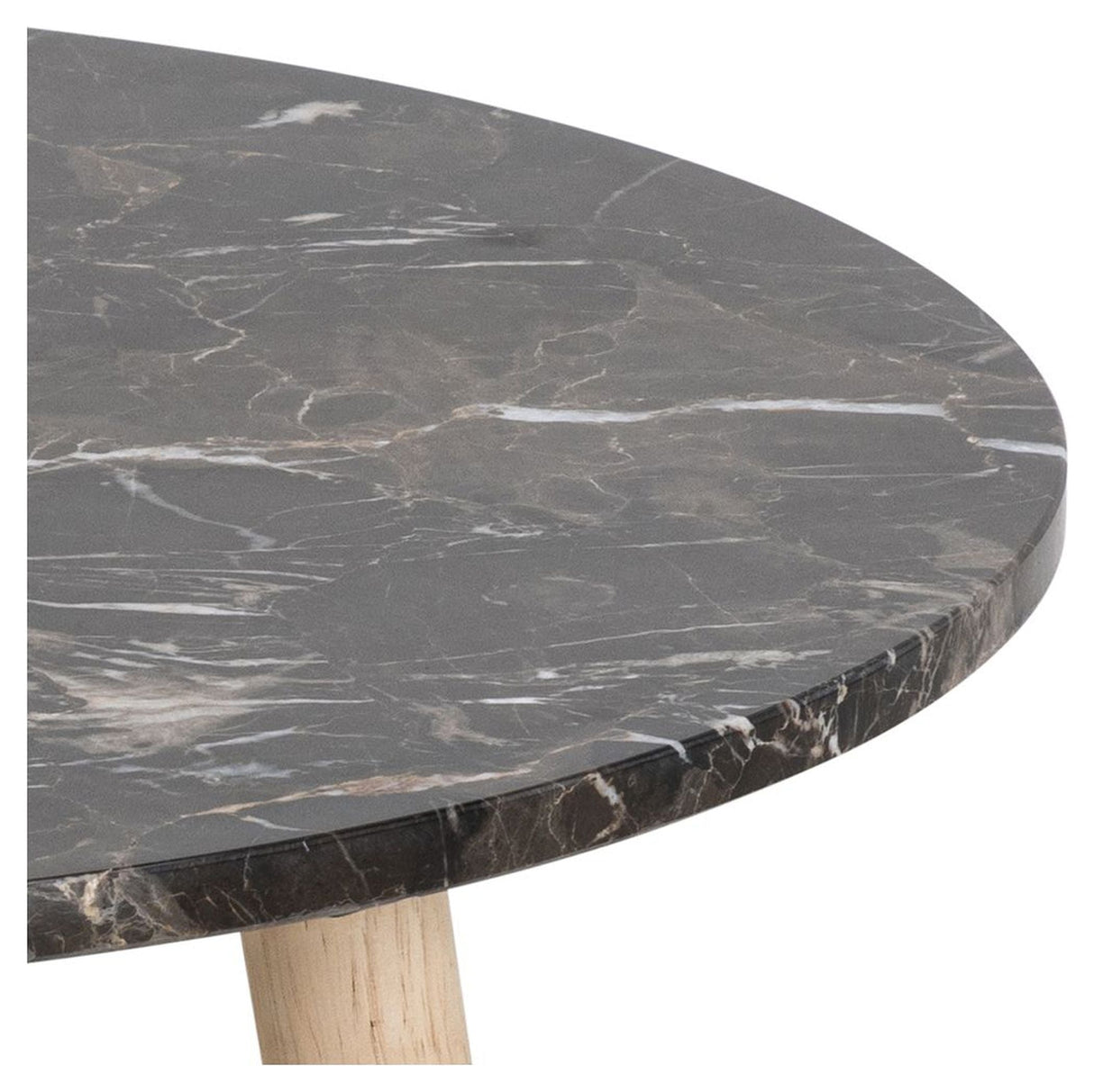 Roslin Coffee table, Brown marble, Ø60