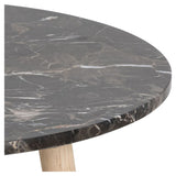 Roslin Coffee table, Brown marble, Ø60