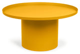 Coffee table, yellow, Ø72