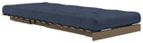 Roots 90 Sofa bed, Brown lacquered pine, Navy