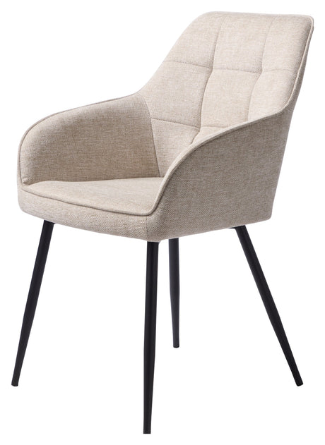 Nolan, dining chair w/armrests - sand