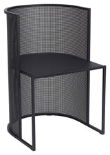 Bauhaus Dining chair, Black lacquered steel