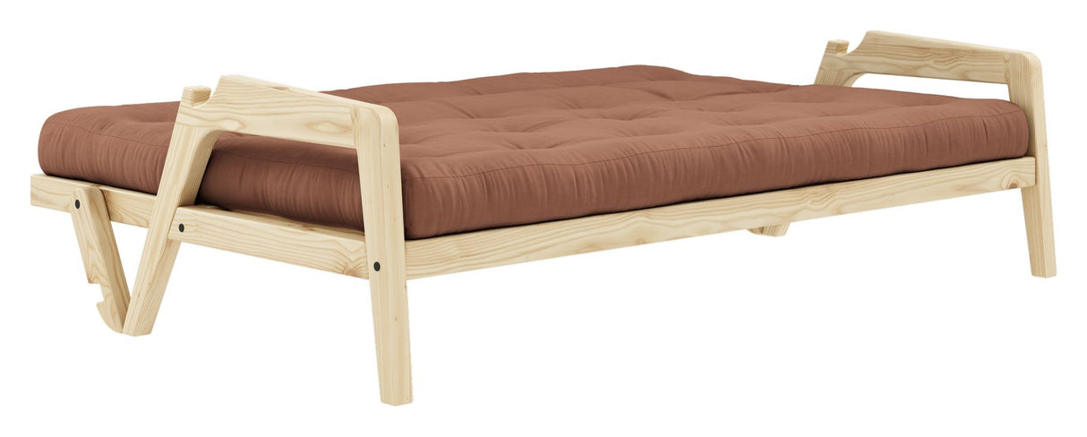 Grab Sofa bed, Pine/Clay brown