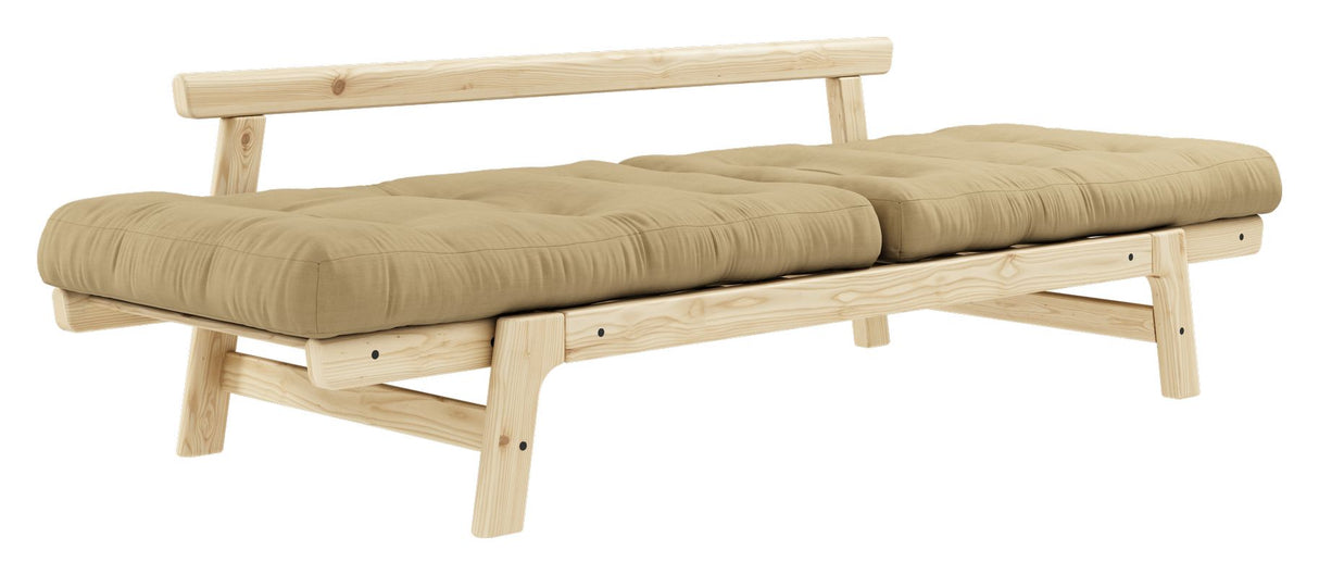 Step Sofa bed, Pine/Beige