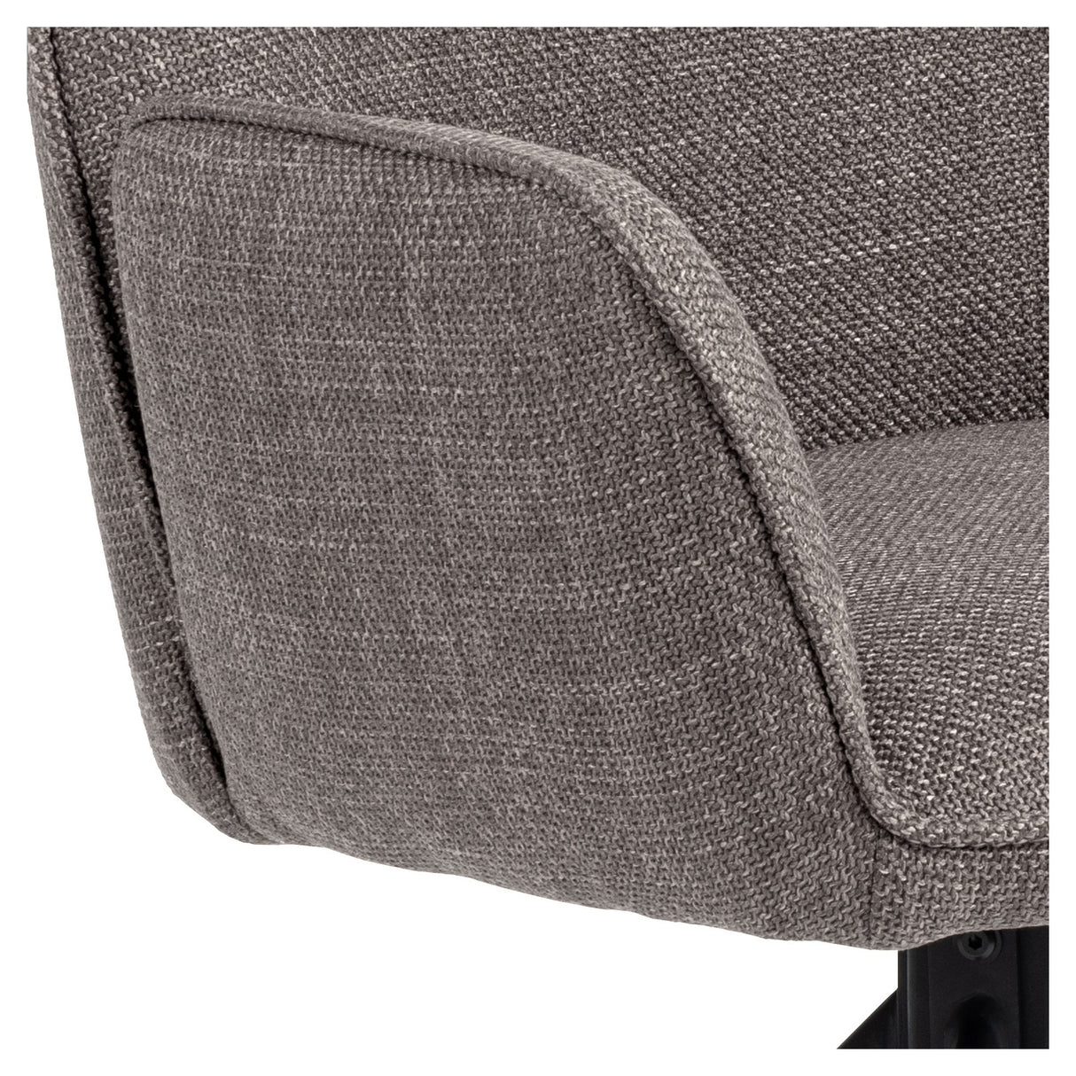 Glenda, dining chair w/armrests - light gray/brown