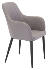 Comfort Dining chair with black legs, Gray