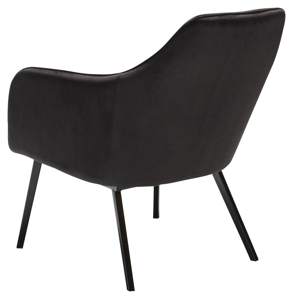 Embrace Lounge Chair, black velvet. black leg