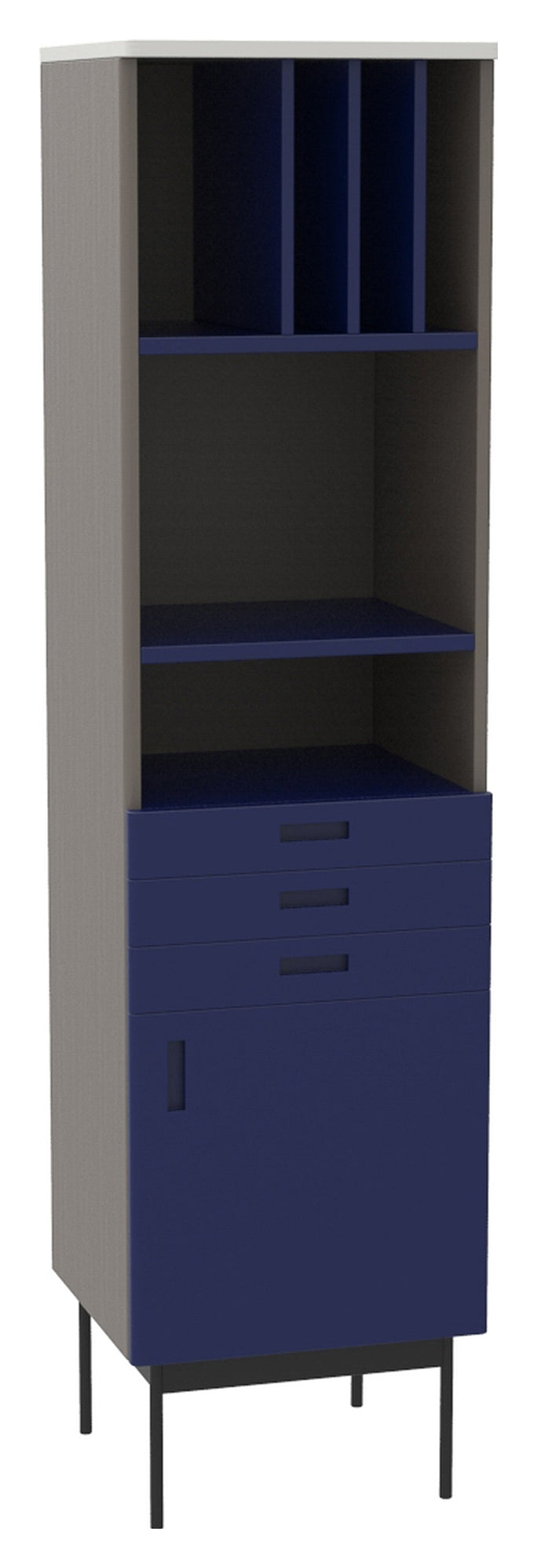 Study, Shelf, dark blue/gray