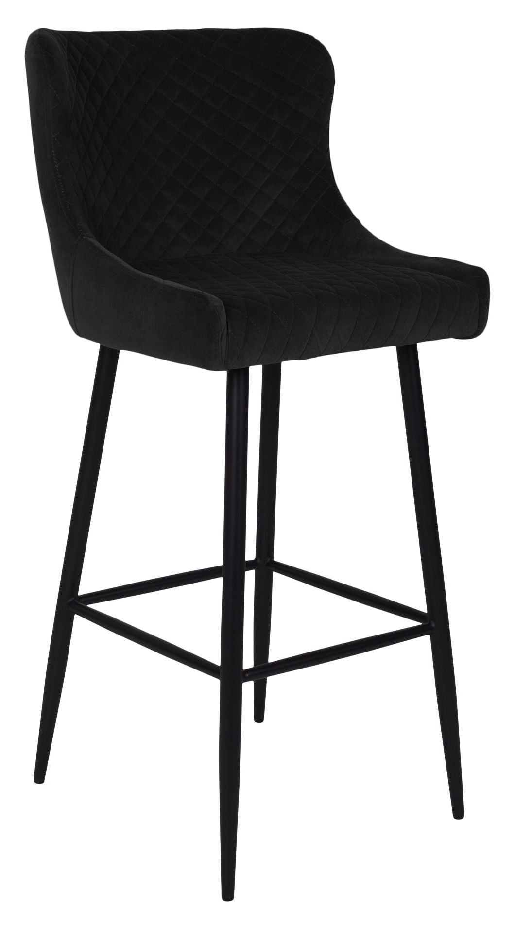 Dallas Bar Chair, Black Velvet