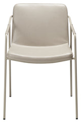 Boto Dining chair with armrests, Gray leatherette