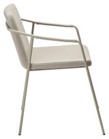 Boto Dining chair with armrests, Gray leatherette