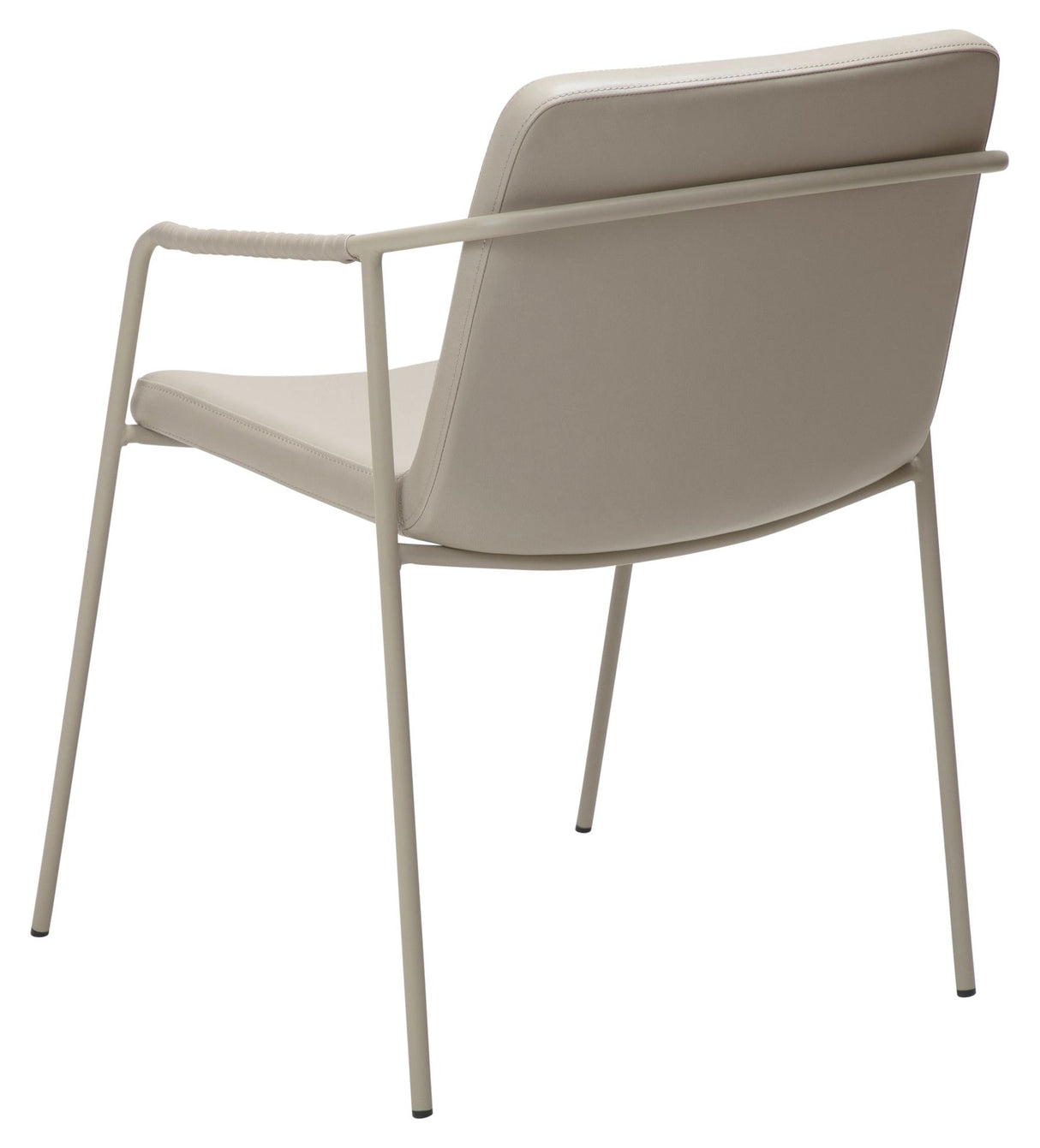 Boto Dining chair with armrests, Gray leatherette