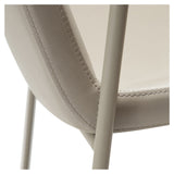 Boto Dining chair with armrests, Gray leatherette