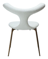 BULL Dining chair, White/beige Fabric