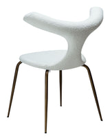 BULL Dining chair, White/beige Fabric