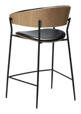 CRIB Bar stool, black/oak